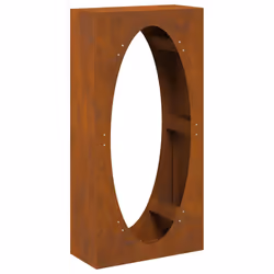 vidaXL Firewood Rack 50x23x100 cm Weathering Steel fireplace log holder - weathering steel