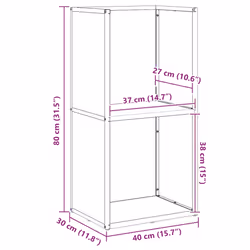 vidaXL Firewood Rack Olive Green 40x30x80 cm Cold-rolled steel - anthracite
