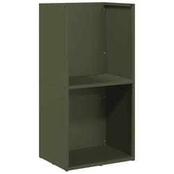 vidaXL Firewood Rack Olive Green 40x30x80 cm Cold-rolled steel - olive green