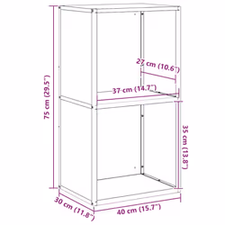 vidaXL Firewood Rack White 40x30x75 cm Cold-rolled steel fireplace log holder - white