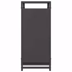 vidaXL Firewood Rack White 60x28x65 cm Cold-rolled steel fireplace log holder - black, 44 x 28 x 65 cm - Additional view 5