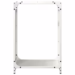 vidaXL Firewood Rack White 60x28x65 cm Cold-rolled steel fireplace log holder - white, 44 x 28 x 65 cm - Additional view 4
