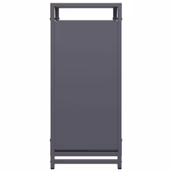 vidaXL Firewood Rack White 60x28x65 cm Cold-rolled steel fireplace log holder - anthracite, 44 x 28 x 65 cm - Additional view 5