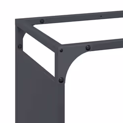 vidaXL Firewood Rack White 60x28x65 cm Cold-rolled steel fireplace log holder - anthracite, 44 x 28 x 65 cm - Additional view 6
