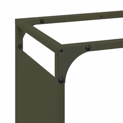 vidaXL Firewood Rack White 60x28x65 cm Cold-rolled steel fireplace log holder - olive green, 44 x 28 x 65 cm - Additional view 6