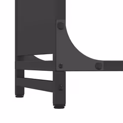 vidaXL Firewood Rack White 60x28x65 cm Cold-rolled steel fireplace log holder - black, 60 x 28 x 65 cm - Additional view 7
