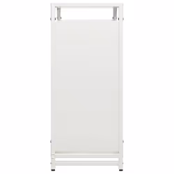 vidaXL Firewood Rack White 60x28x65 cm Cold-rolled steel fireplace log holder - white, 60 x 28 x 65 cm - Additional view 5