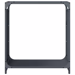 vidaXL Firewood Rack White 60x28x65 cm Cold-rolled steel fireplace log holder - anthracite, 60 x 28 x 65 cm - Additional view 4