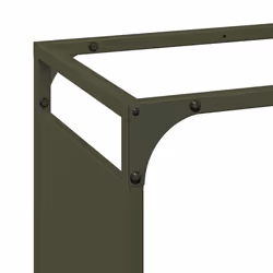 vidaXL Firewood Rack White 60x28x65 cm Cold-rolled steel fireplace log holder - olive green, 60 x 28 x 65 cm - Additional view 6
