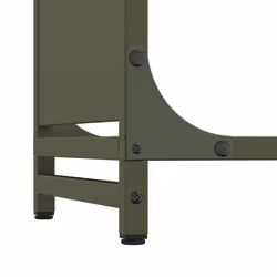 vidaXL Firewood Rack White 60x28x65 cm Cold-rolled steel fireplace log holder - olive green, 60 x 28 x 65 cm - Additional view 7