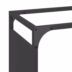 vidaXL Firewood Rack White 60x28x65 cm Cold-rolled steel fireplace log holder - black, 90 x 28 x 65 cm - Additional view 6
