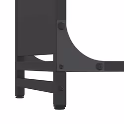 vidaXL Firewood Rack White 60x28x65 cm Cold-rolled steel fireplace log holder - black, 90 x 28 x 65 cm - Additional view 7