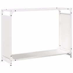 vidaXL Firewood Rack White 60x28x65 cm Cold-rolled steel fireplace log holder - white, 90 x 28 x 65 cm
