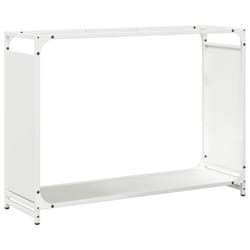 vidaXL Firewood Rack White 60x28x65 cm Cold-rolled steel fireplace log holder - white, 90 x 28 x 65 cm