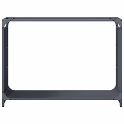vidaXL Firewood Rack White 60x28x65 cm Cold-rolled steel fireplace log holder - anthracite, 90 x 28 x 65 cm - Additional view 4