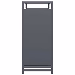 vidaXL Firewood Rack White 60x28x65 cm Cold-rolled steel fireplace log holder - anthracite, 90 x 28 x 65 cm - Additional view 5