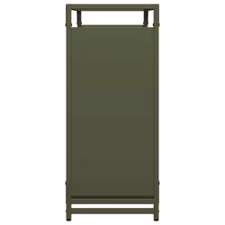 vidaXL Firewood Rack White 60x28x65 cm Cold-rolled steel fireplace log holder - olive green, 90 x 28 x 65 cm - Additional view 5