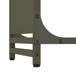 vidaXL Firewood Rack White 60x28x65 cm Cold-rolled steel fireplace log holder - olive green, 90 x 28 x 65 cm - Additional view 7