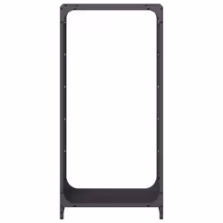 vidaXL Firewood Rack White 60x28x65 cm Cold-rolled steel fireplace log holder - black, 44 x 28 x 90 cm - Additional view 4