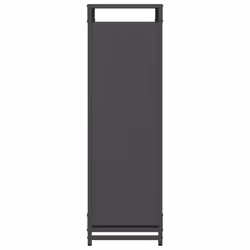vidaXL Firewood Rack White 60x28x65 cm Cold-rolled steel fireplace log holder - black, 44 x 28 x 90 cm - Additional view 5