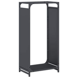 vidaXL Firewood Rack White 60x28x65 cm Cold-rolled steel fireplace log holder - anthracite, 44 x 28 x 90 cm