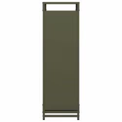 vidaXL Firewood Rack White 60x28x65 cm Cold-rolled steel fireplace log holder - olive green, 44 x 28 x 90 cm - Additional view 5