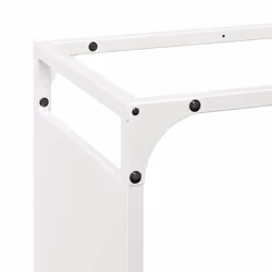 vidaXL Firewood Rack White 60x28x65 cm Cold-rolled steel fireplace log holder - white, 60 x 28 x 90 cm - Additional view 6