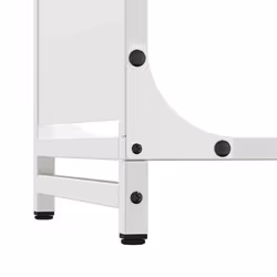 vidaXL Firewood Rack White 60x28x65 cm Cold-rolled steel fireplace log holder - white, 60 x 28 x 90 cm - Additional view 7