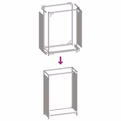 vidaXL Firewood Rack White 60x28x65 cm Cold-rolled steel fireplace log holder - white, 60 x 28 x 90 cm - Additional view 8
