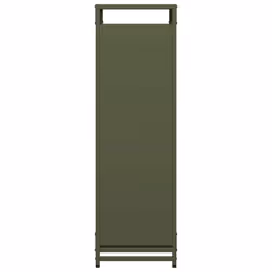 vidaXL Firewood Rack White 60x28x65 cm Cold-rolled steel fireplace log holder - olive green, 60 x 28 x 90 cm - Additional view 5