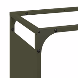 vidaXL Firewood Rack White 60x28x65 cm Cold-rolled steel fireplace log holder - olive green, 60 x 28 x 90 cm - Additional view 6