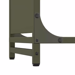 vidaXL Firewood Rack White 60x28x65 cm Cold-rolled steel fireplace log holder - olive green, 60 x 28 x 90 cm - Additional view 7