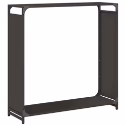 vidaXL Firewood Rack White 60x28x65 cm Cold-rolled steel fireplace log holder - black, 90 x 28 x 90 cm