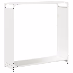 vidaXL Firewood Rack White 60x28x65 cm Cold-rolled steel fireplace log holder - white, 90 x 28 x 90 cm