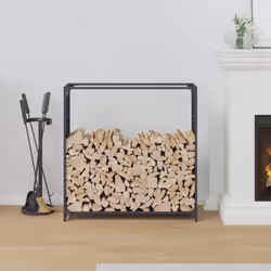 vidaXL Firewood Rack White 60x28x65 cm Cold-rolled steel fireplace log holder - anthracite, 90 x 28 x 90 cm