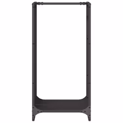 vidaXL Firewood Rack Black 40x30x80 cm Cold-rolled steel fireplace log holder - Additional view 4