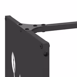 vidaXL Firewood Rack Black 40x30x80 cm Cold-rolled steel fireplace log holder - Additional view 6