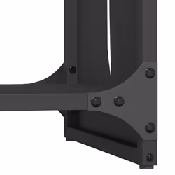 vidaXL Firewood Rack Black 40x30x80 cm Cold-rolled steel fireplace log holder - Additional view 7