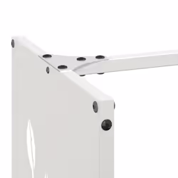 vidaXL Firewood Rack White 40x30x80 cm Cold-rolled steel fireplace log holder - Additional view 6