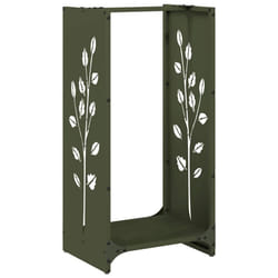 vidaXL Firewood Rack Olive Green 40x30x80 cm Cold-rolled steel