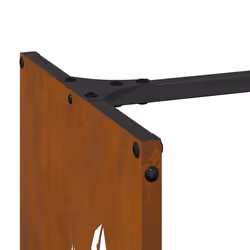 vidaXL Firewood Rack 40x30x80 cm Weathering Steel fireplace log holder - Additional view 8