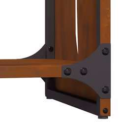 vidaXL Firewood Rack 40x30x80 cm Weathering Steel fireplace log holder - Additional view 9