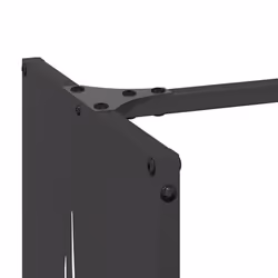 vidaXL Firewood Rack Black 40x30x80 cm Cold-rolled steel fireplace log holder - Additional view 6