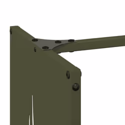 vidaXL Firewood Rack Olive Green 40x30x80 cm Cold-rolled steel - Additional view 6