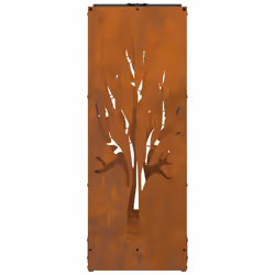 vidaXL Firewood Rack 40x30x80 cm Weathering Steel fireplace log holder - Additional view 6