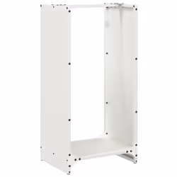 vidaXL Firewood Rack White 40x30x80 cm Cold-rolled steel fireplace log holder