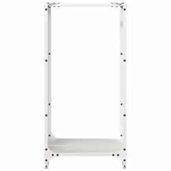 vidaXL Firewood Rack White 40x30x80 cm Cold-rolled steel fireplace log holder - Additional view 4