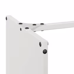 vidaXL Firewood Rack White 40x30x80 cm Cold-rolled steel fireplace log holder - Additional view 6