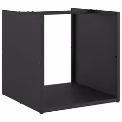vidaXL Firewood Rack Black 40x40x40 cm Cold-rolled steel fireplace log holder