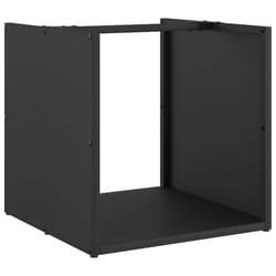 vidaXL Firewood Rack Black 40x40x40 cm Cold-rolled steel fireplace log holder